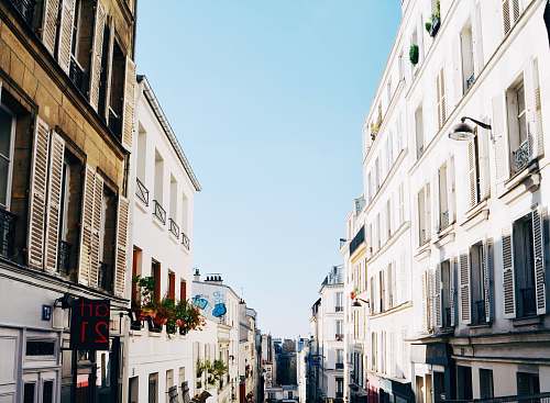 home decor white and brown buildings street